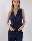 COMPLETO GILET + PANTALONE PALAZZO