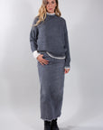 STRIPED KNIT STITCH SWEATER