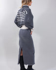 STRIPED KNIT STITCH SWEATER