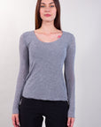 MAGLIA SCOLLATA MISTO CASHMERE