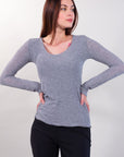 MAGLIA SCOLLATA MISTO CASHMERE