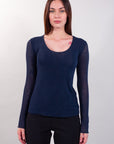 MAGLIA SCOLLATA MISTO CASHMERE