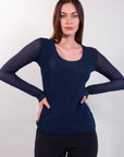 MAGLIA SCOLLATA MISTO CASHMERE