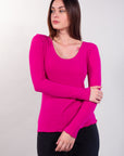MAGLIA SCOLLATA MISTO CASHMERE