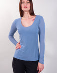 MAGLIA SCOLLATA MISTO CASHMERE