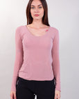 MAGLIA SCOLLATA MISTO CASHMERE