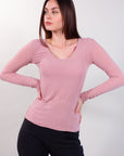 MAGLIA SCOLLATA MISTO CASHMERE