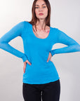 MAGLIA SCOLLATA MISTO CASHMERE