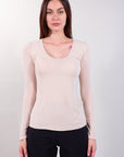 MAGLIA SCOLLATA MISTO CASHMERE