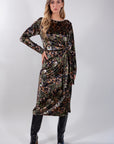 CHENILLE DRESS TIED ON THE SIDE
