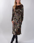 CHENILLE DRESS TIED ON THE SIDE