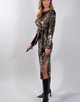 CHENILLE DRESS TIED ON THE SIDE