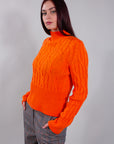 *MAGLIA LUPETTO TRECCE PURA LANA