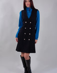 BUTTONED VEST DRESS