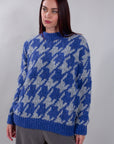 BOUCLE' PIED DE POULE SWEATER