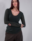 MAGLIA SCOLLATA MISTO CASHMERE