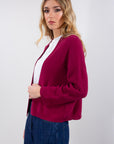 CARDIGAN 3/4 PUNTO RISO COTONE