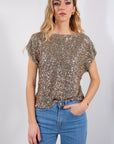 MAGLIA KIMONO PAILLETTES