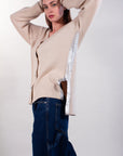 CARDIGAN DETTAGLIO LAMINATO