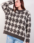 BOUCLE' PIED DE POULE SWEATER