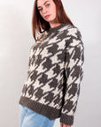 BOUCLE' PIED DE POULE SWEATER