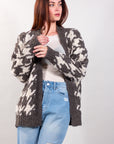 BOUCLE' HOOOster CARDIGAN