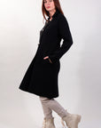DOUBLE-BREASTED COAT WITH GOLD BUTTONS