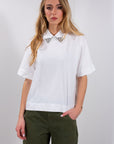 MAGLIA STRASS COLLO RIMOVIBILE