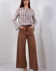 PANTALONE PALAZZO GABARDINA