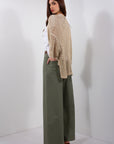 PANTALONE PALAZZO GABARDINA