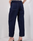 PANTALONE DENIM + CINTURA
