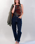 DRAPED TIE DYE TOP