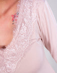 LACE V-NECK SWEATER