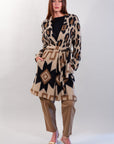 SPOTTED WOOL COAT