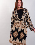 SPOTTED WOOL COAT