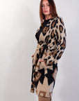 SPOTTED WOOL COAT