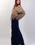 SPLIT DENIM SKIRT