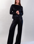 GLITTER PALAZZO PANTS