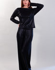 GLITTER PALAZZO PANTS
