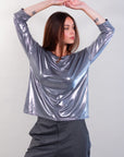 COATED KIMONO SWEATER