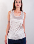 WRINKLED SATIN TANK TOP
