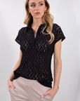 MAGLIA POLO PIZZO LAVORATO