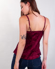 WRINKLED SATIN TOP