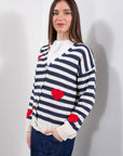 GIACCA RIGHE CUORI***