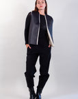 SHORT ECO-SHEEPSKIN VEST
