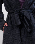 HOODED MELANGE COAT