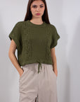 MAGLIA CROP COULISSE