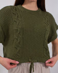 MAGLIA CROP COULISSE