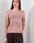 MAGLIA BUCHI + FIOCCHI***