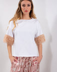 MAGLIA PIUMETTE MANICHE